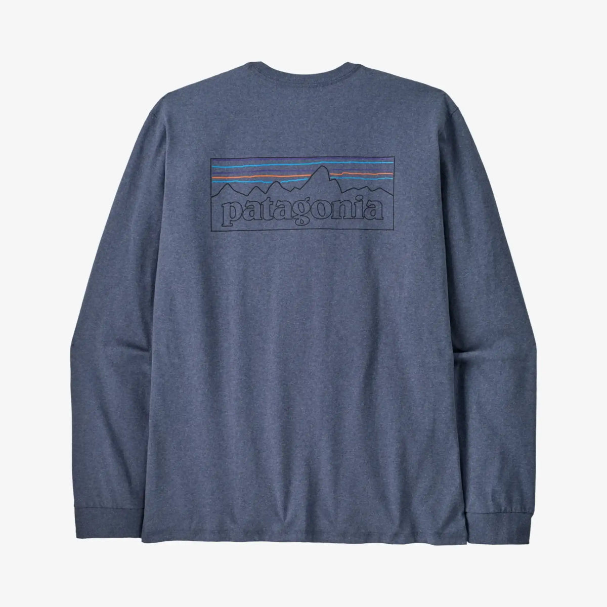 Patagonia Men's Long-Sleeved P-6 Logo Responsibili-Tee®-Current Blue | Patagonia | - Northshore Newquay - Surf/Skate Shop