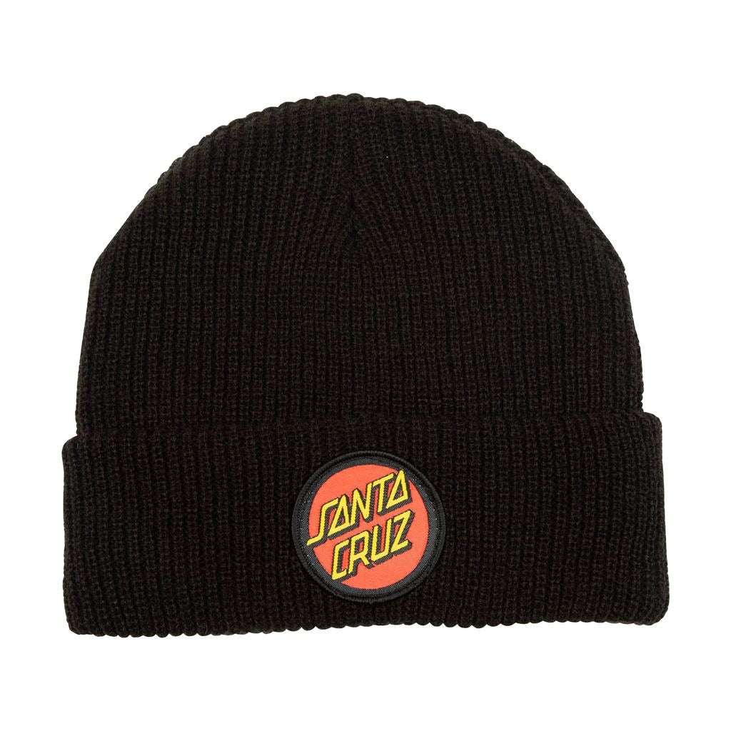 Santa Cruz Youth Classic Dot Beanie Black | Santa Cruz | - Northshore Newquay - Surf/Skate Shop