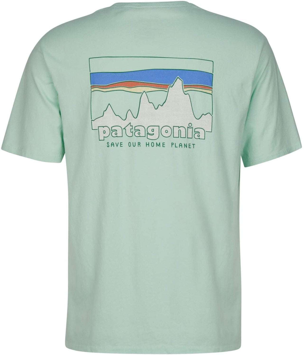 Patagonia Men's '73 Skyline Organic T-Shirt-Rinsed Green | Patagonia | T Shirt - Northshore Newquay - Surf/Skate Shop