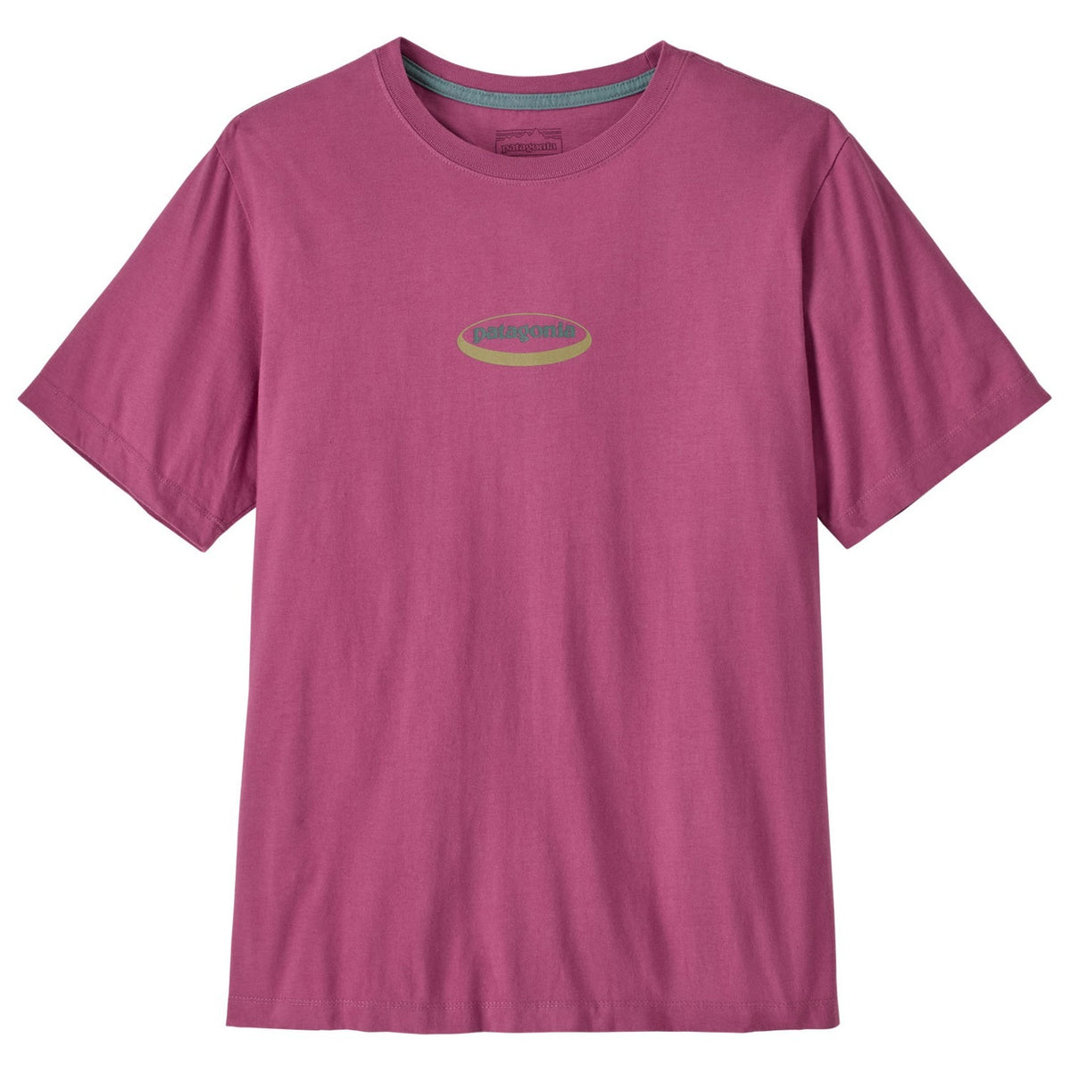 Patagonia Men's '95 Oval Logo T-Shirt- Faded Magenta | Patagonia | T Shirt - Northshore Newquay - Surf/Skate Shop