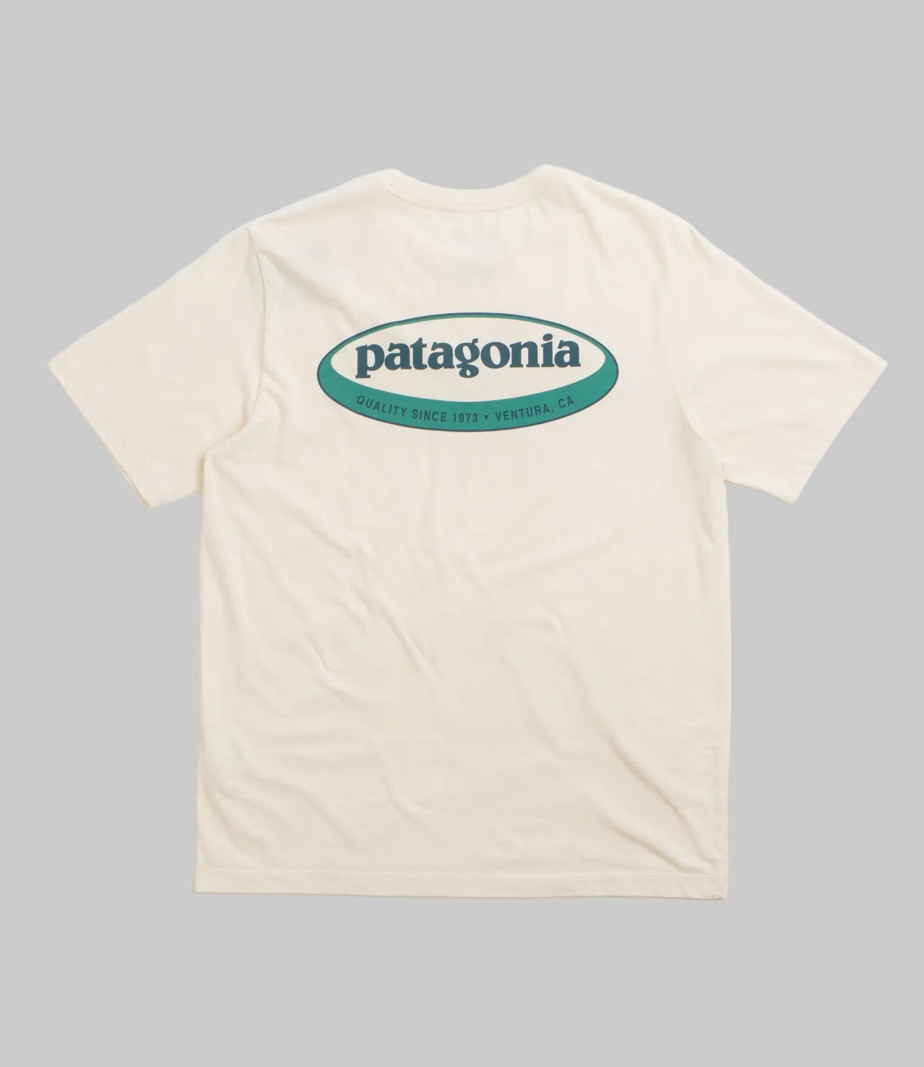 Patagonia Men's Midweight '95 Oval Logo Pocket Tee-Undyed Natural | Patagonia | T Shirt - Northshore Newquay - Surf/Skate Shop