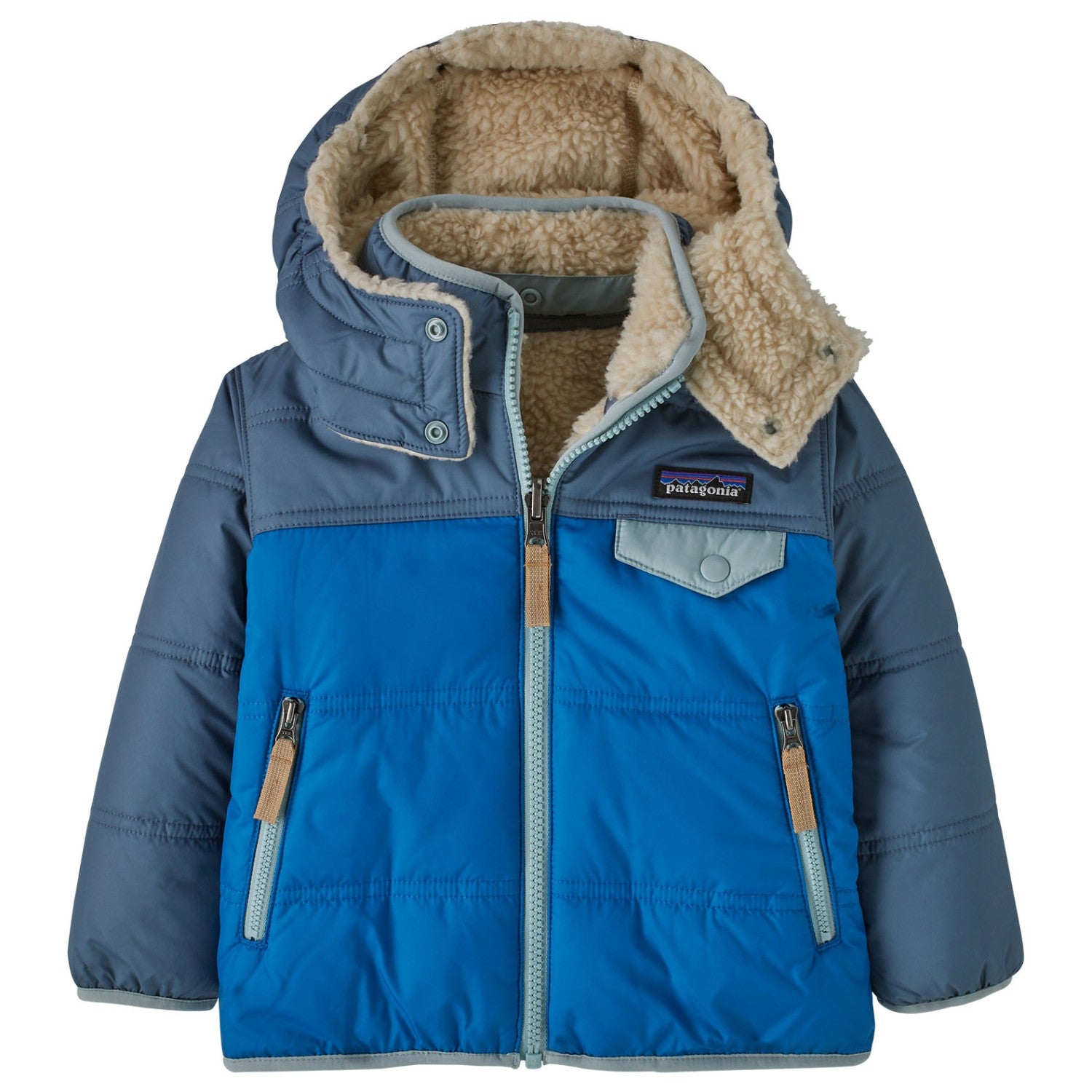 Patagonia Baby Reversible Tribbles Hoody-Endless Blue