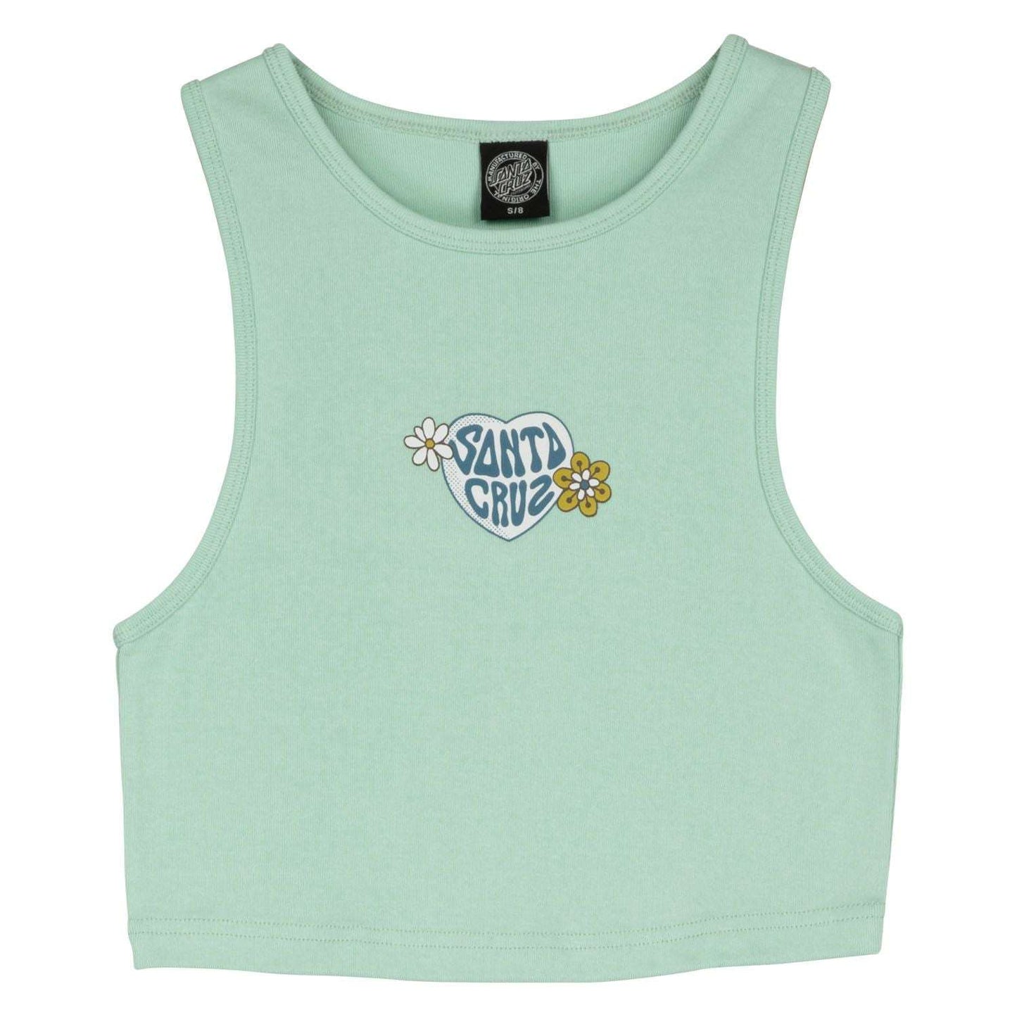 Santa Cruz Balloon Heart logo Tank Top-Fresh Mint UK16 | Santa Cruz |