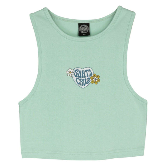 Santa Cruz Balloon Heart logo Tank Top-Fresh Mint UK16 | Santa Cruz |