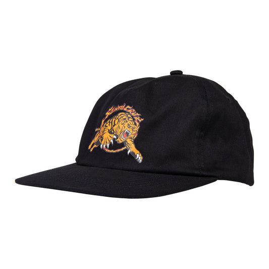 Santa Cruz Salba Tiger simplified Snap back Cap-Black | Santa Cruz |