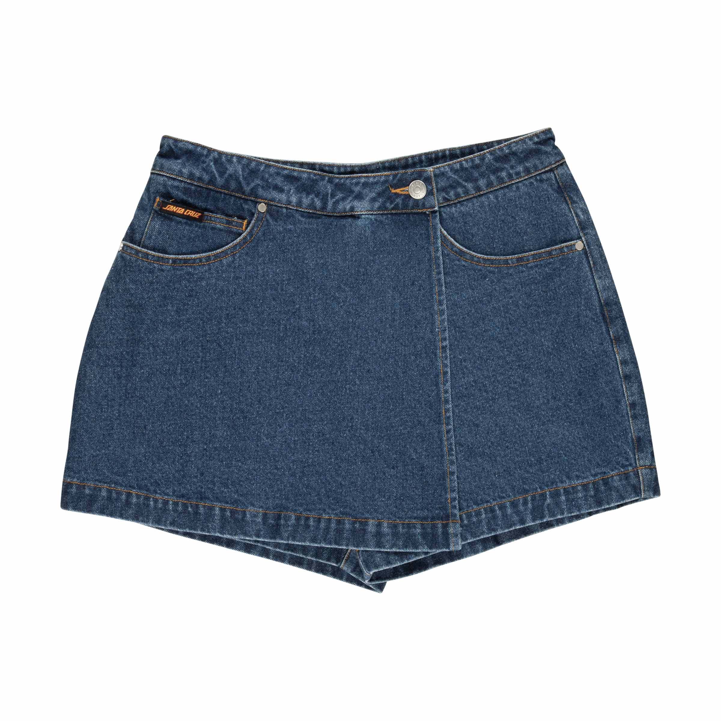 Santa Cruz Women's Classic Label Skort-Classic Blue UK14 | Santa Cruz | - Northshore Newquay - Surf/Skate Shop