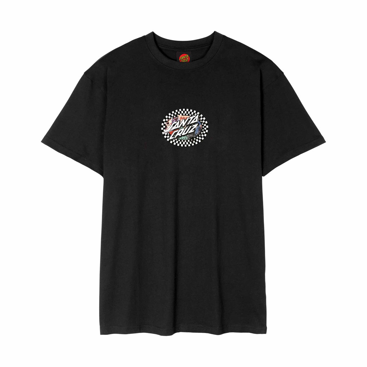 Santa Cruz Collage Oval Dot T-Shirt-Black | Santa Cruz | - Northshore Newquay - Surf/Skate Shop
