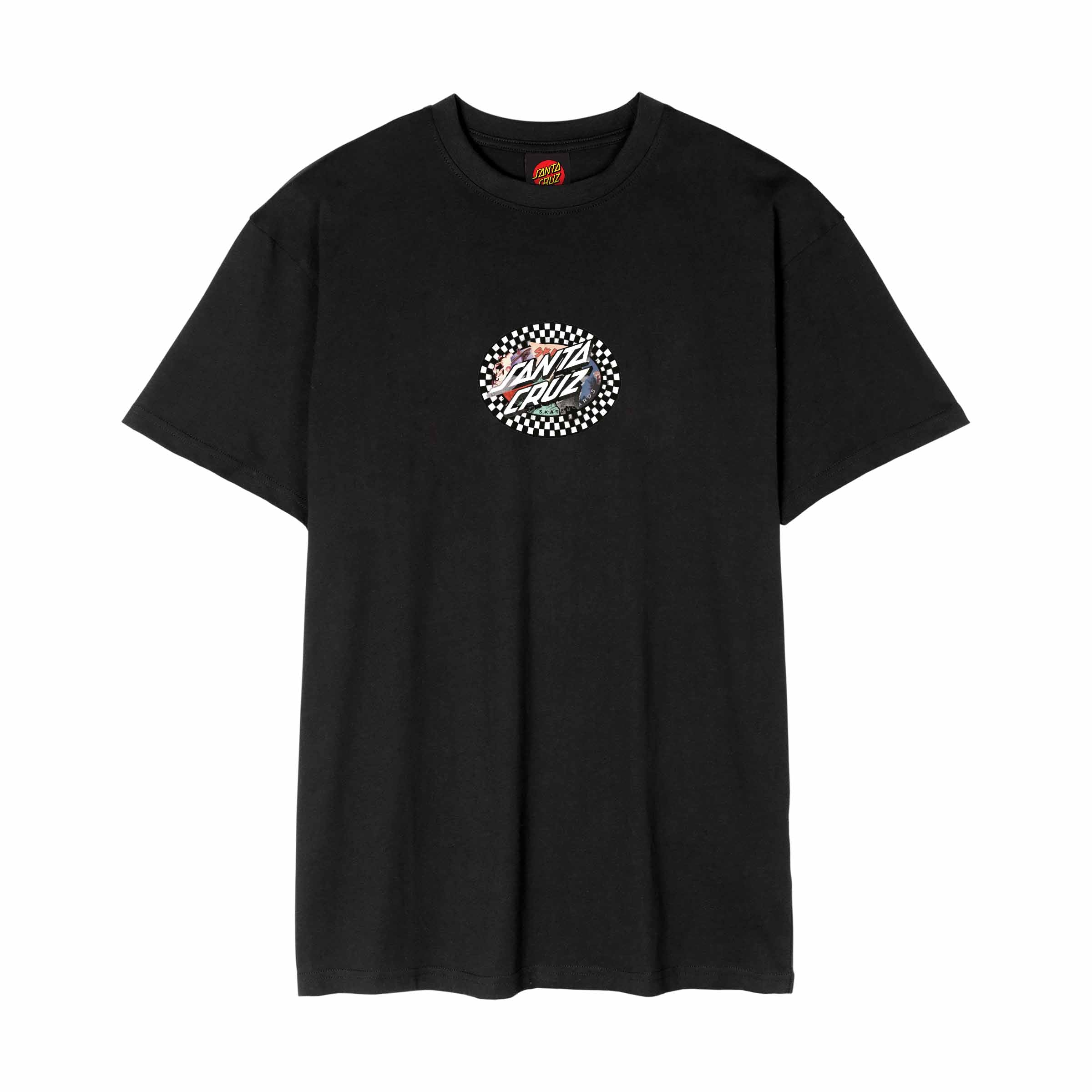 Santa Cruz Collage Oval Dot T-Shirt-Black | Santa Cruz | - Northshore Newquay - Surf/Skate Shop