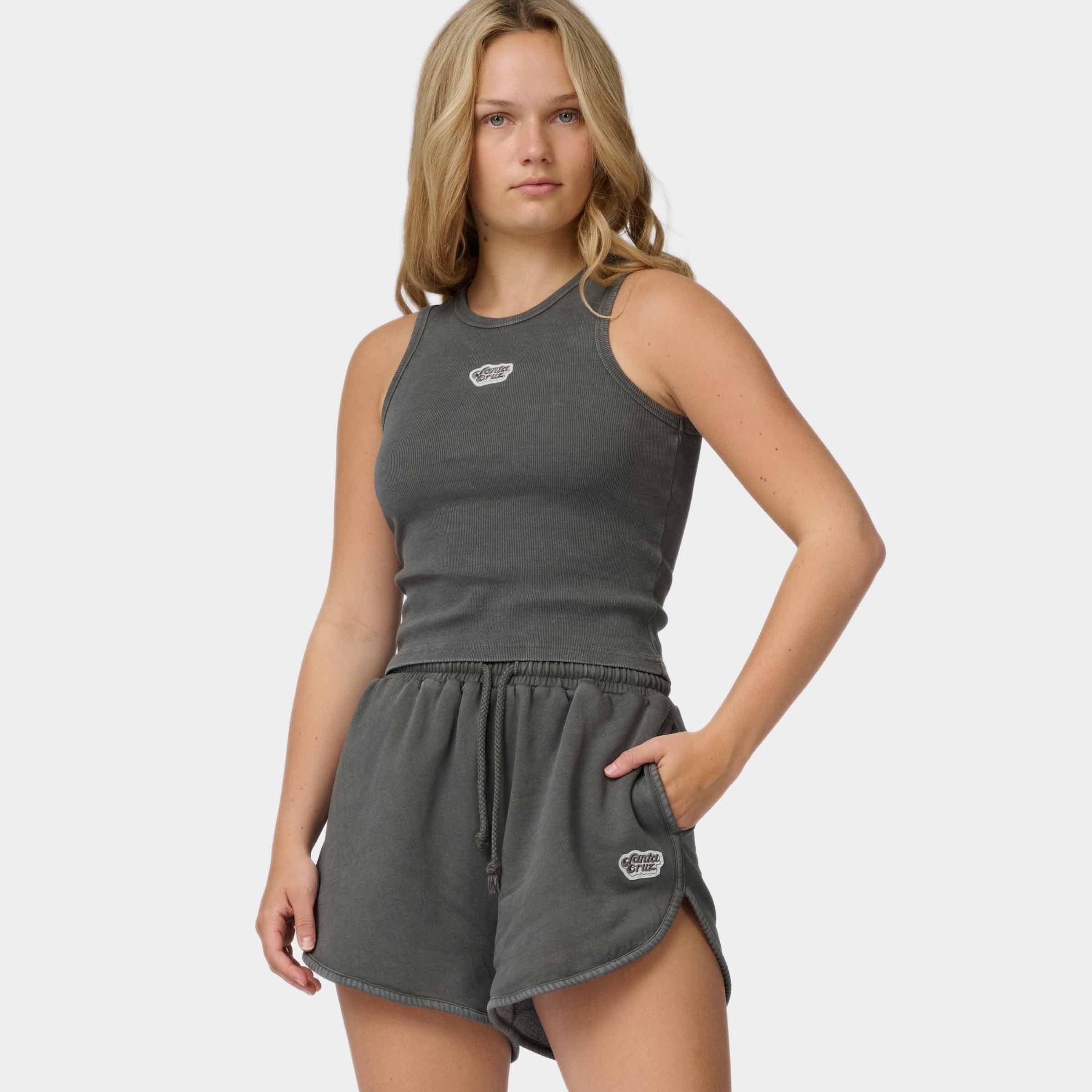 Santa Cruz Women's Groovy Stack Shorts-Grey Wash | Santa Cruz | - Northshore Newquay - Surf/Skate Shop