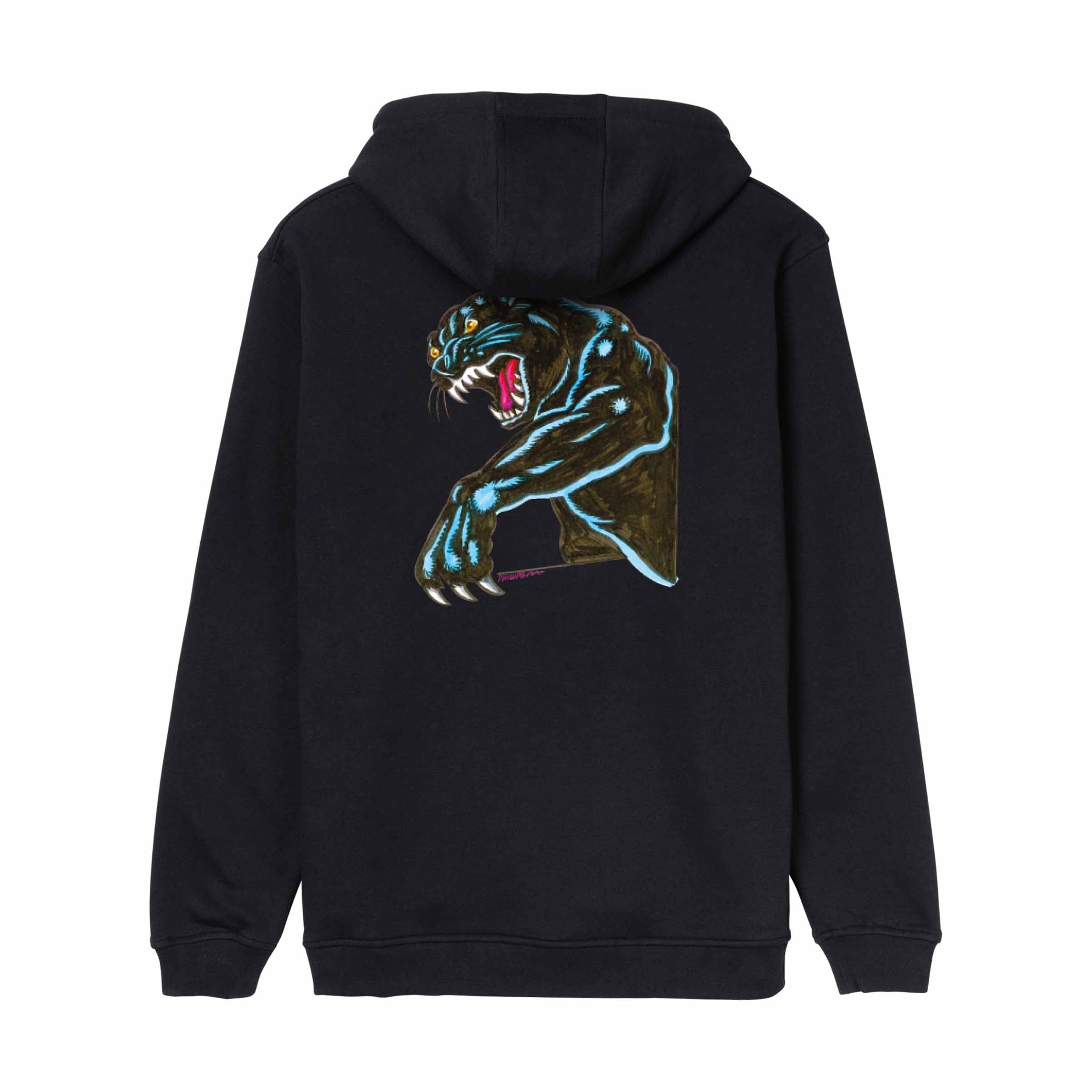 Santa Cruz Natas Sketch Panther Hoody-Black | Santa Cruz | - Northshore Newquay - Surf/Skate Shop