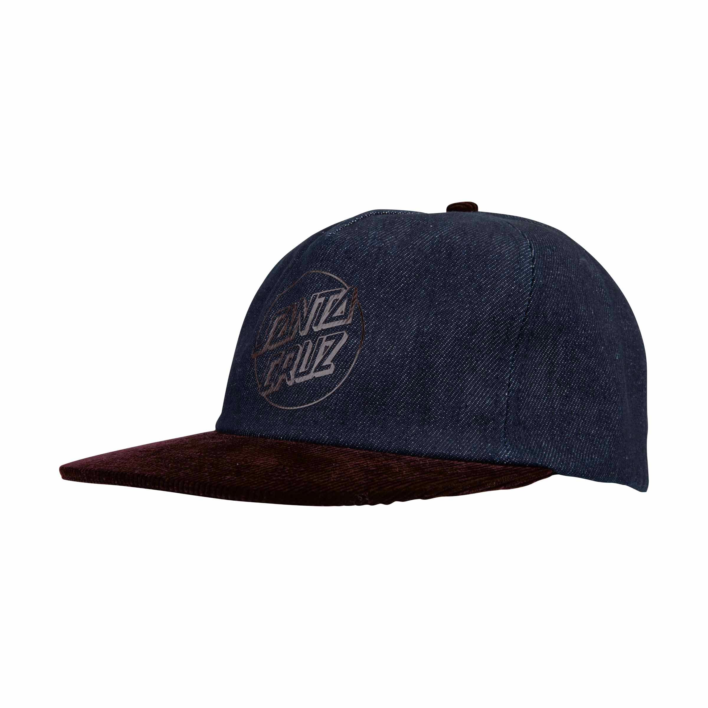 Santa Cruz Opus Dot Snapback-Dark Denim/Coffee Cord | Santa Cruz | - Northshore Newquay - Surf/Skate Shop
