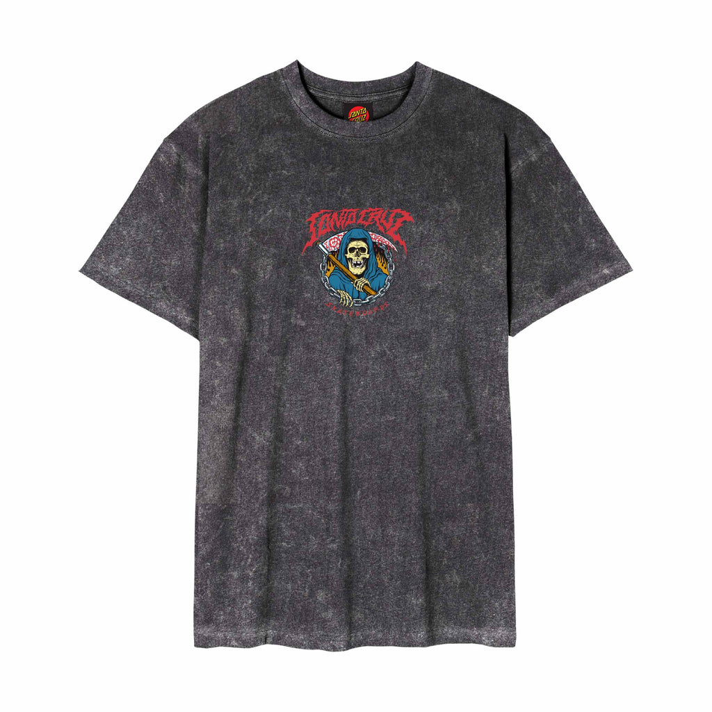 Santa Cruz Out Of Time T-Shirt-Black Acid Wash | Santa Cruz | T Shirt - Northshore Newquay - Surf/Skate Shop