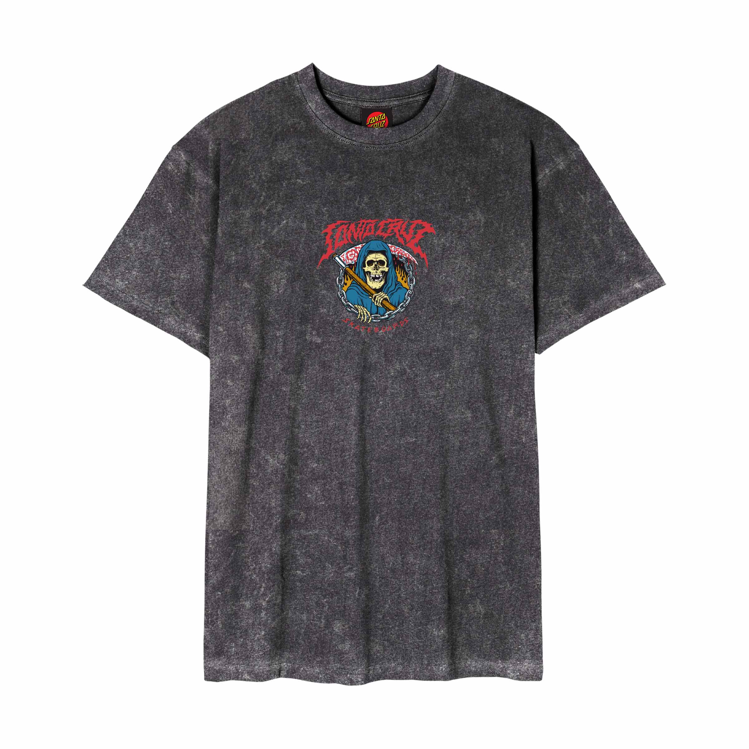 Santa Cruz Out Of Time T-Shirt-Black Acid Wash | Santa Cruz | T Shirt - Northshore Newquay - Surf/Skate Shop