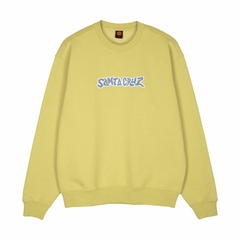 Santa Cruz Patch Strip Crew-Faded Khaki | Santa Cruz | - Northshore Newquay - Surf/Skate Shop