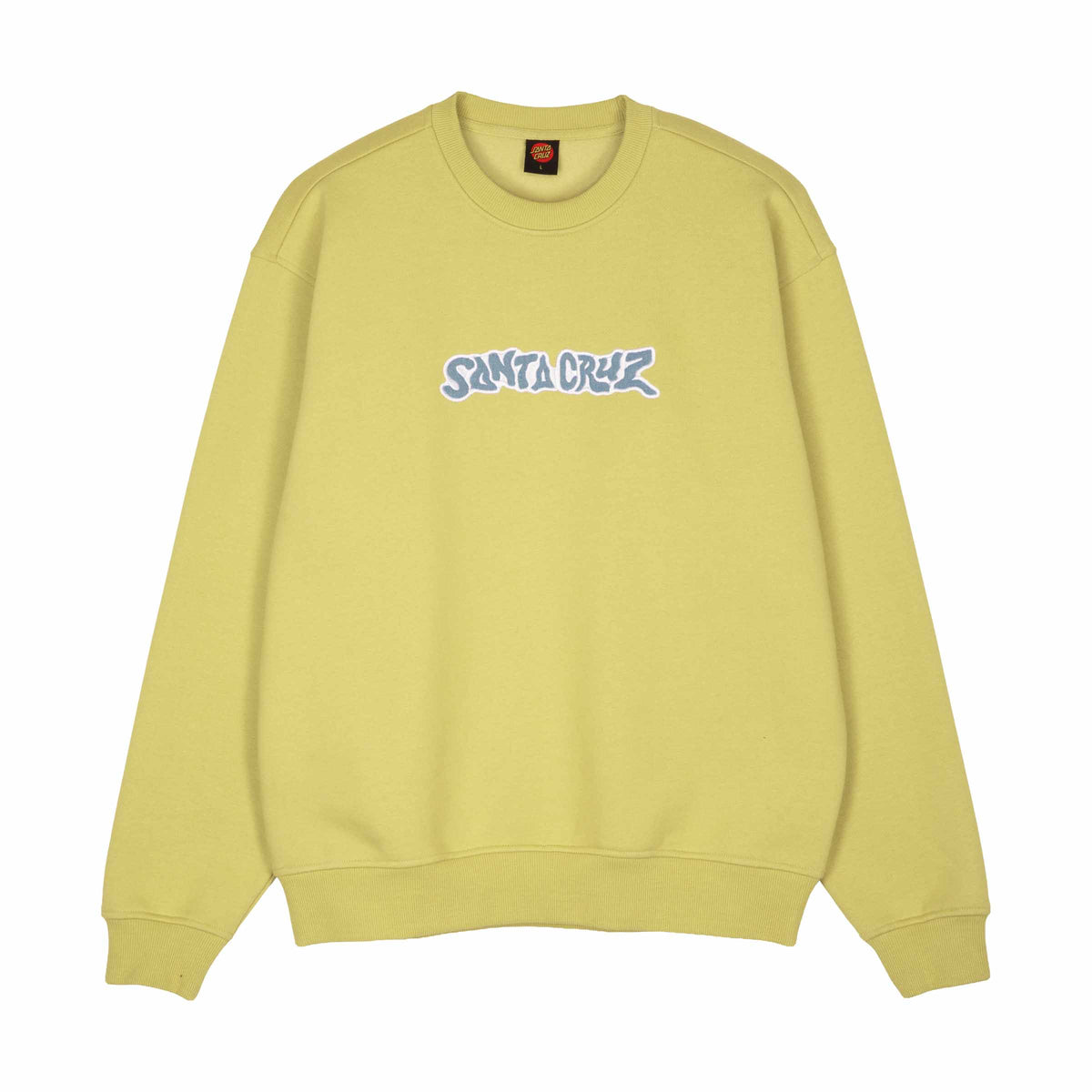Santa Cruz Patch Strip Crew-Faded Khaki | Santa Cruz | - Northshore Newquay - Surf/Skate Shop