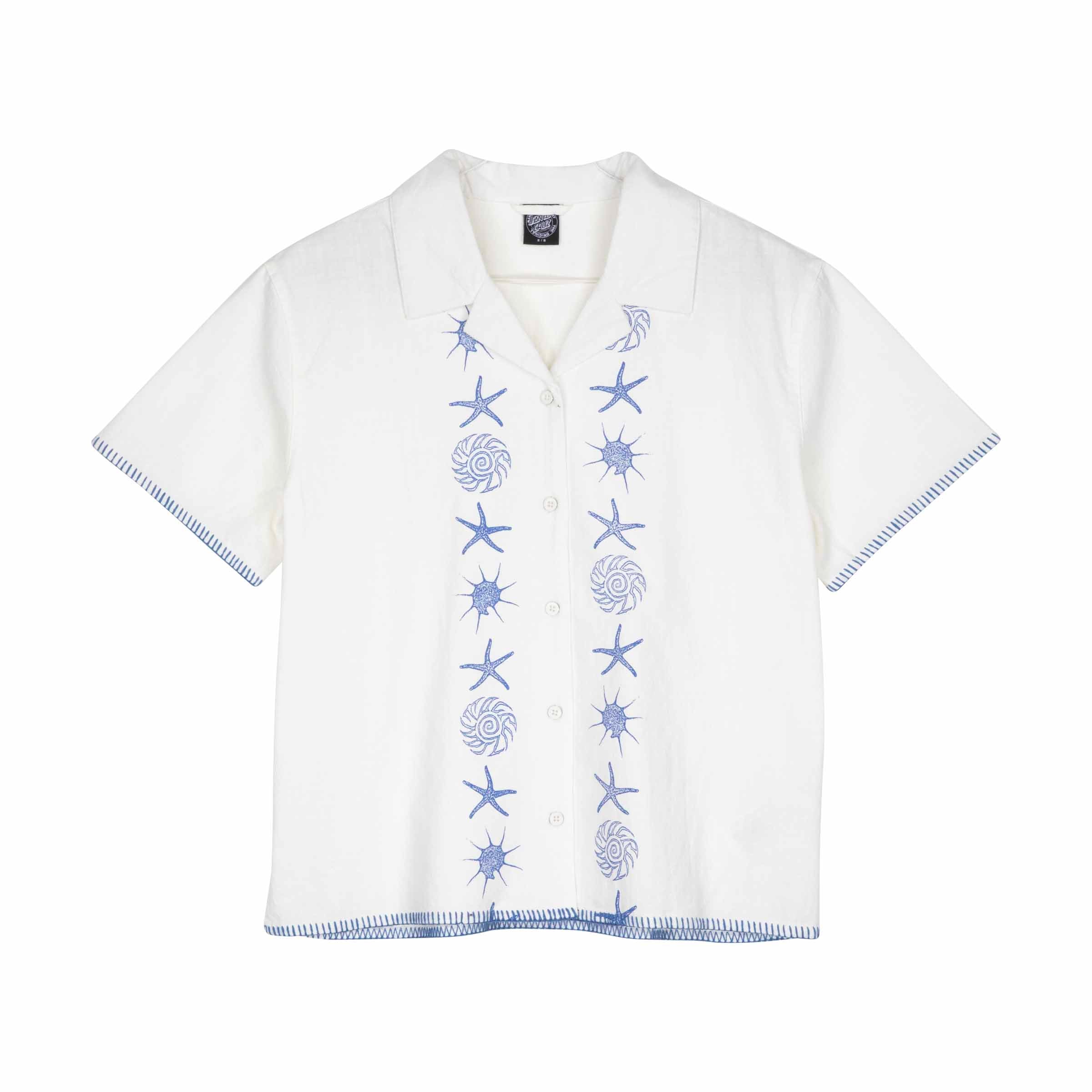 Santa Cruz Reef Shirt-Off White UK14 | Santa Cruz | - Northshore Newquay - Surf/Skate Shop