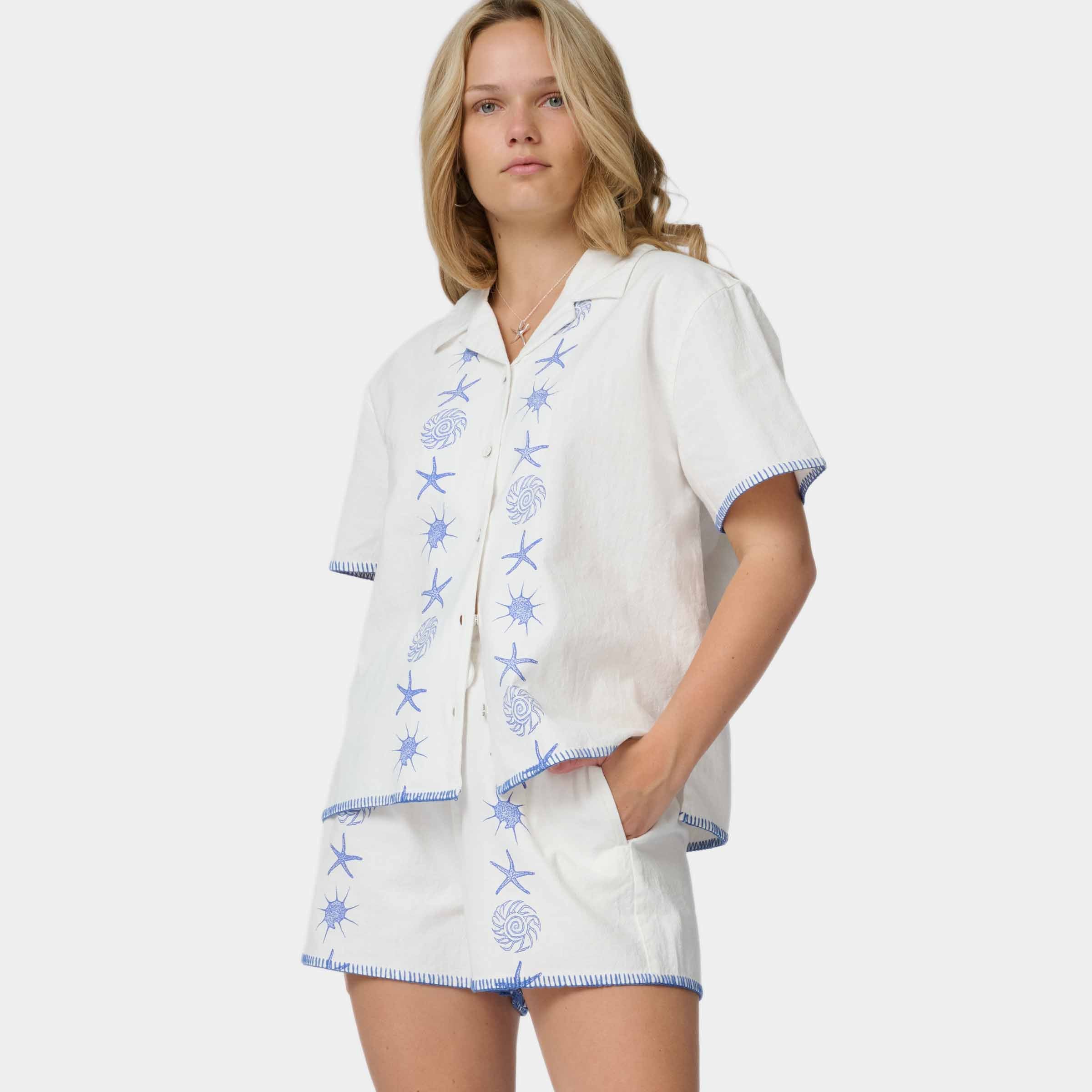 Santa Cruz Reef Shirt-Off White | Santa Cruz | - Northshore Newquay - Surf/Skate Shop