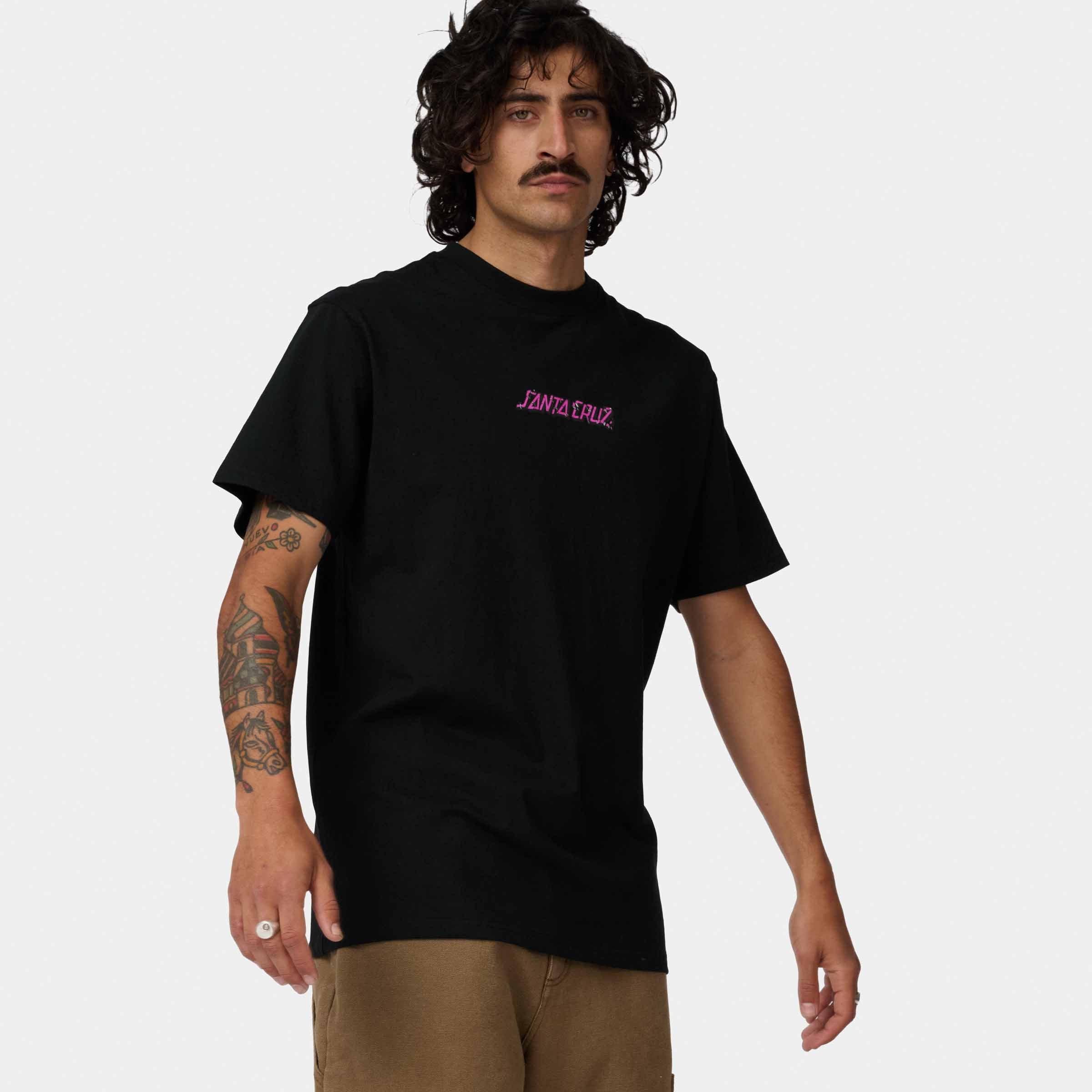 Santa Cruz Roskopp Monster Strip T-Shirt-Black | Santa Cruz | - Northshore Newquay - Surf/Skate Shop