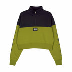 Santa Cruz Women's Split Sun Quarter Crew-Black Wash/Pesto UK14 | Santa Cruz | - Northshore Newquay - Surf/Skate Shop