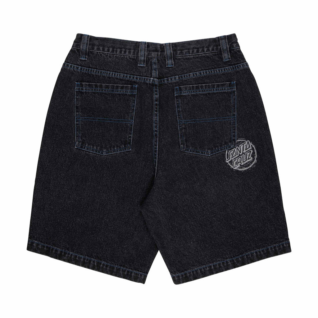 Santa Cruz Stamped Big Shorts-Black | Santa Cruz | - Northshore Newquay - Surf/Skate Shop