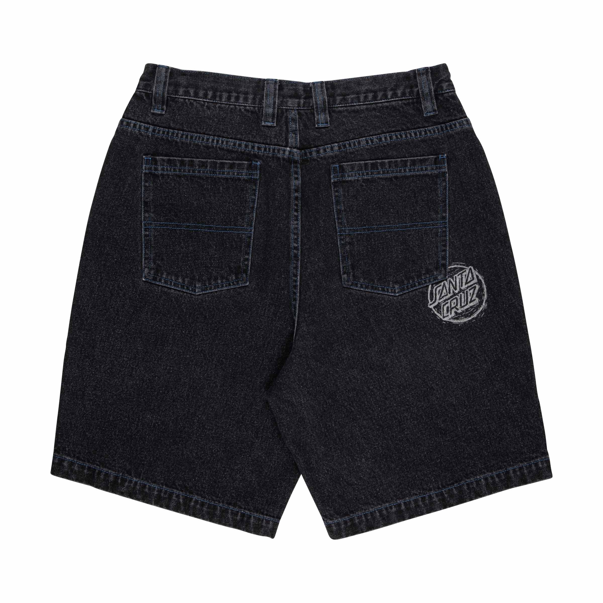 Santa Cruz Stamped Big Shorts-Black | Santa Cruz | - Northshore Newquay - Surf/Skate Shop