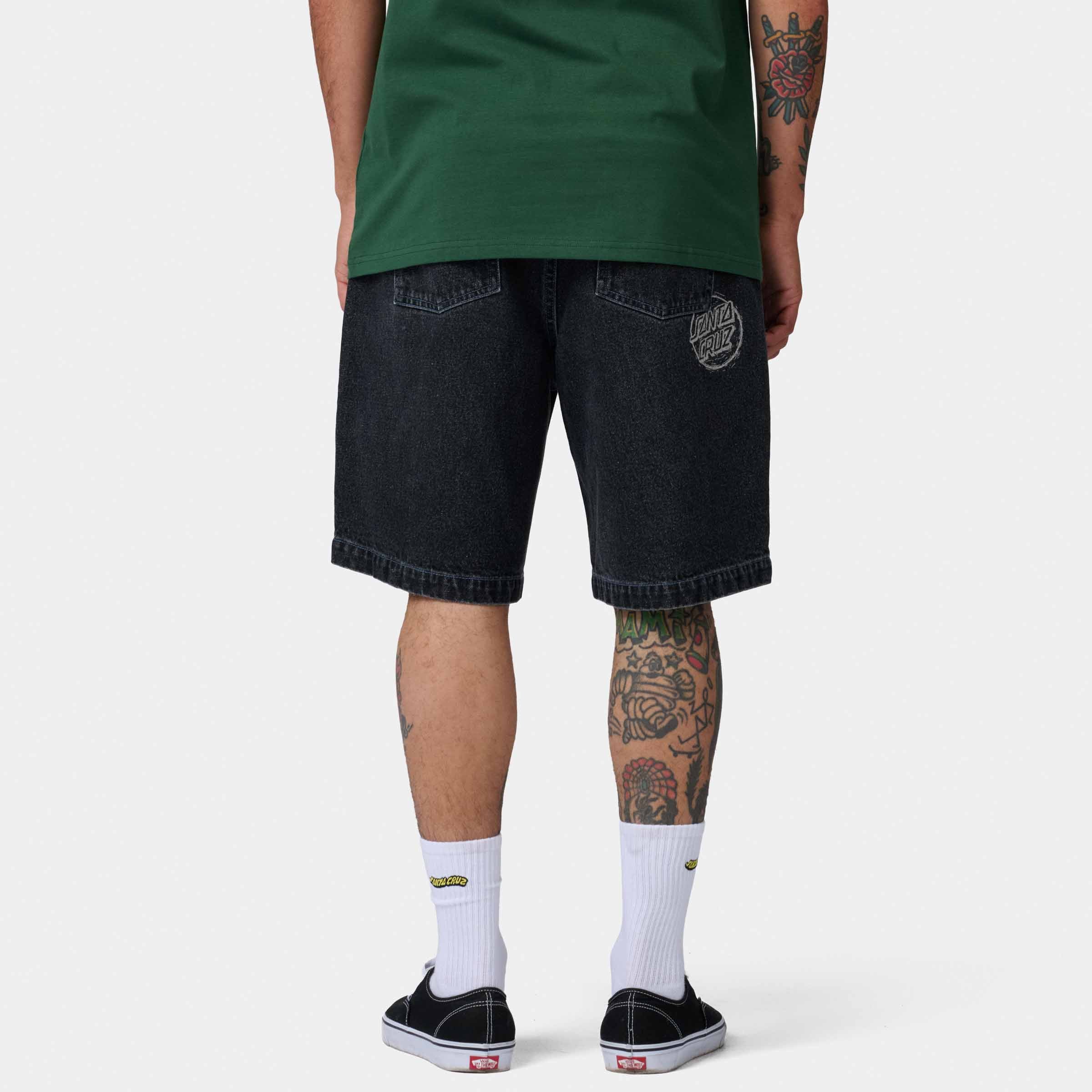 Santa Cruz Stamped Big Shorts-Black | Santa Cruz | - Northshore Newquay - Surf/Skate Shop