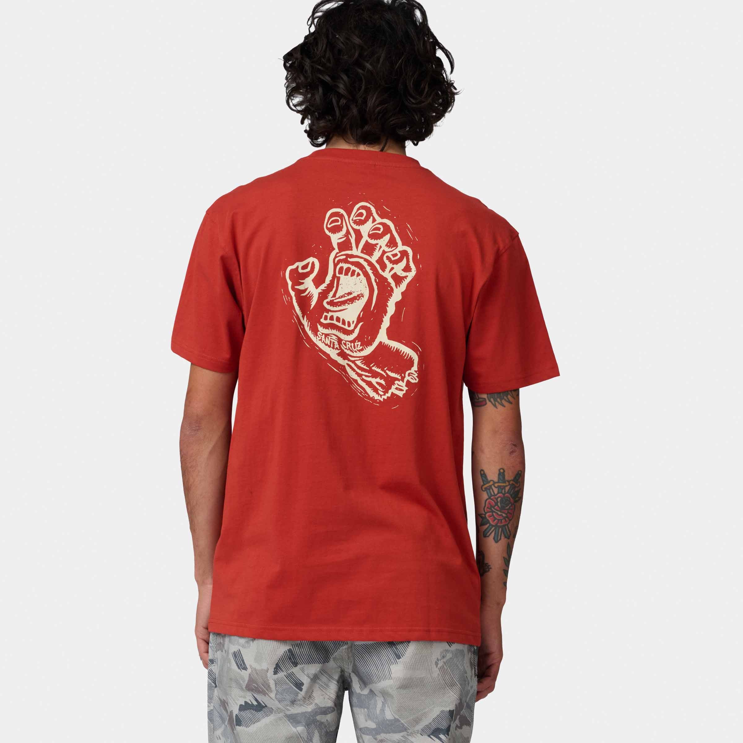 Santa Cruz Stamped Screaming Hand T-Shirt-Ketchup | Santa Cruz | - Northshore Newquay - Surf/Skate Shop