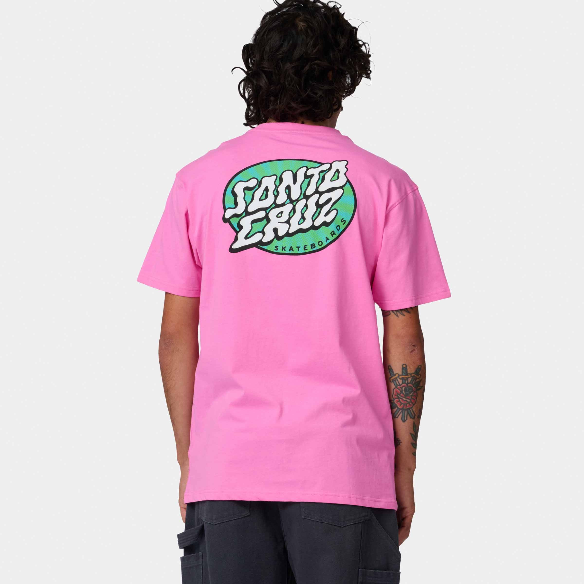 Santa Cruz Vertigo Dot T-Shirt-Electric Pink | Santa Cruz | - Northshore Newquay - Surf/Skate Shop