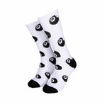 Santa Cruz Winkowski Eight Ball Socks(2 Pack)-White/Black | Santa Cruz | - Northshore Newquay - Surf/Skate Shop