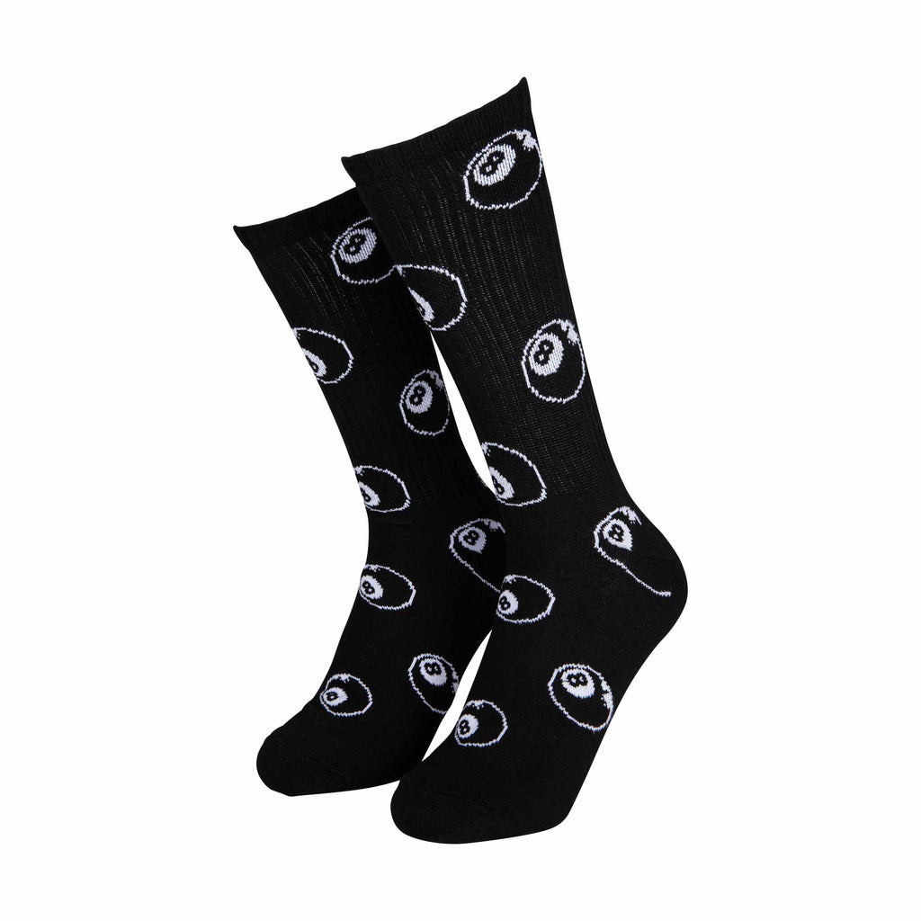 Santa Cruz Winkowski Eight Ball Socks(2 Pack)-White/Black | Santa Cruz | - Northshore Newquay - Surf/Skate Shop