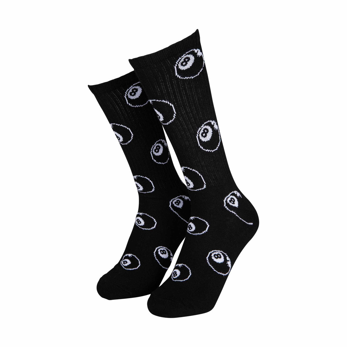 Santa Cruz Winkowski Eight Ball Socks(2 Pack)-White/Black | Santa Cruz | - Northshore Newquay - Surf/Skate Shop