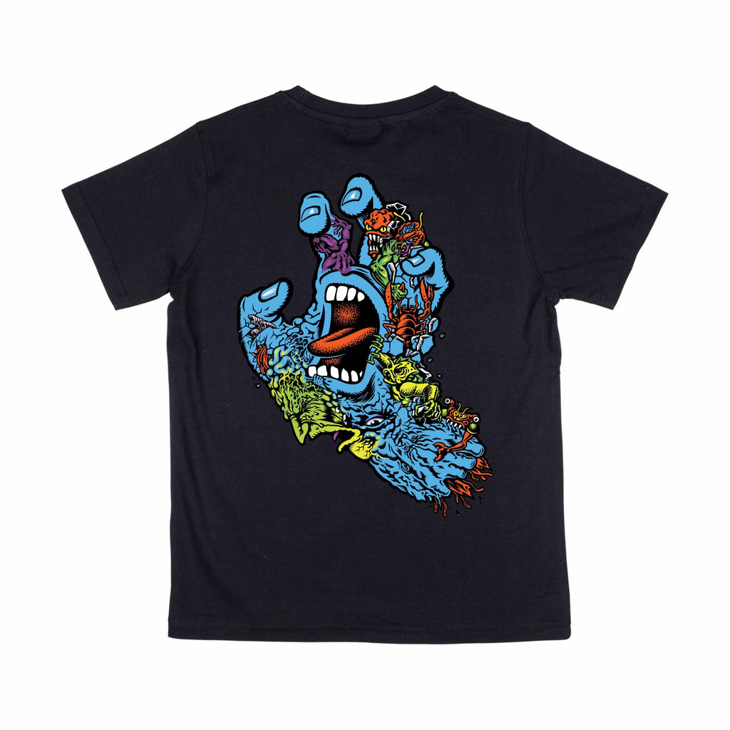 Santa Cruz Youth Roskopp Screaming Five T-shirt-Black | Santa Cruz | - Northshore Newquay - Surf/Skate Shop