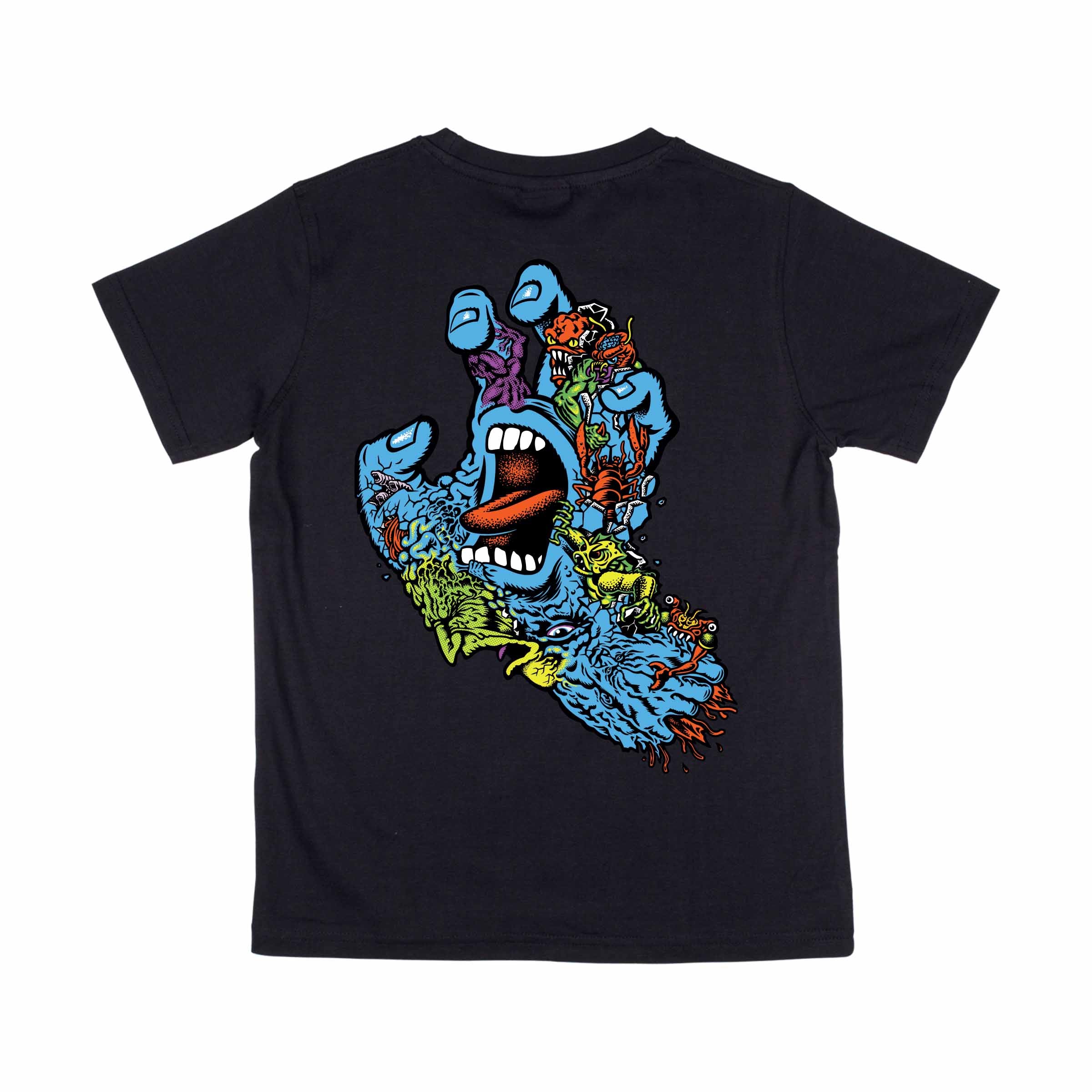 Santa Cruz Youth Roskopp Screaming Five T-shirt-Black | Santa Cruz | - Northshore Newquay - Surf/Skate Shop