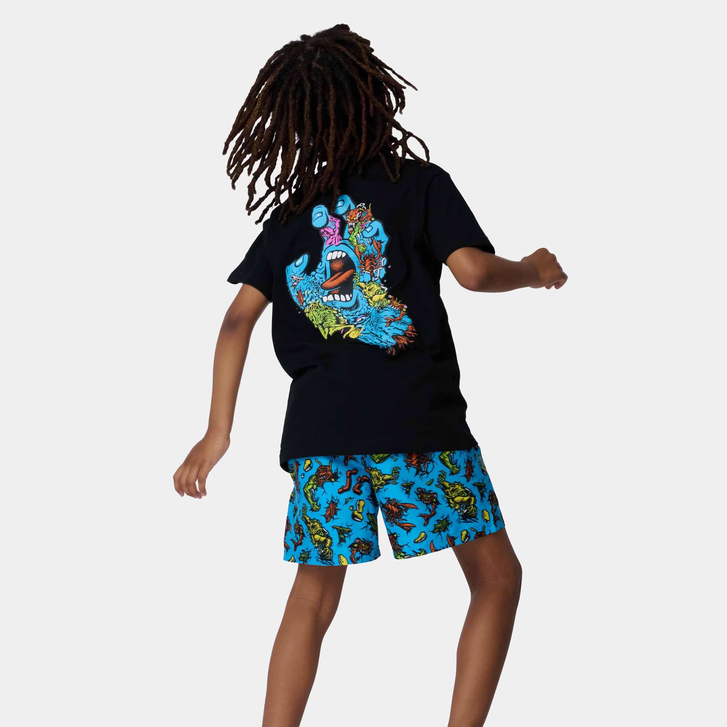 Santa Cruz Youth Roskopp Screaming Five T-shirt-Black | Santa Cruz | - Northshore Newquay - Surf/Skate Shop