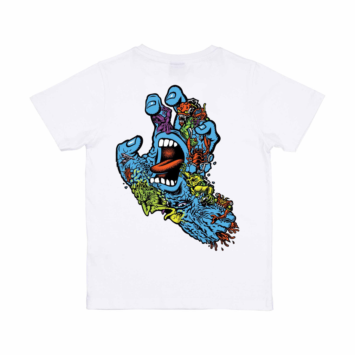 Santa Cruz Youth Roskopp Screaming Five T-shirt-White | Santa Cruz | - Northshore Newquay - Surf/Skate Shop