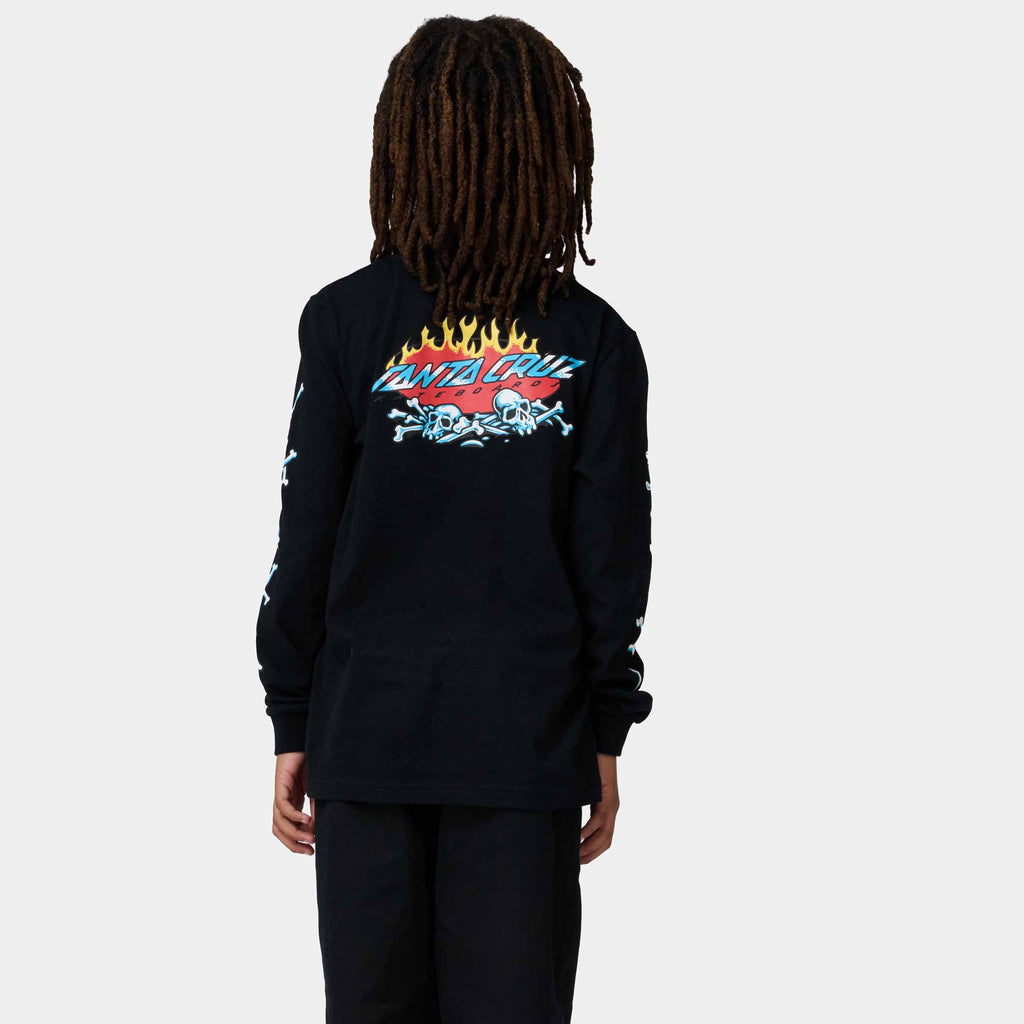 Santa Cruz Youth Salba Voodoo Pit Long Sleeve T-shirt-Black | Santa Cruz | - Northshore Newquay - Surf/Skate Shop
