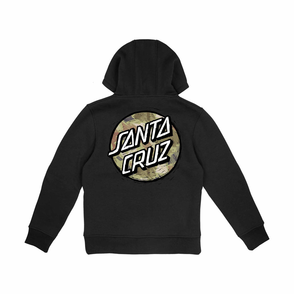 Santa Cruz Youth Stamped Opus Camo Hoody-Black | Santa Cruz | - Northshore Newquay - Surf/Skate Shop