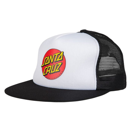 Santa Cruz Classic Dot Mesh Cap-White/Black | Santa Cruz | Cap