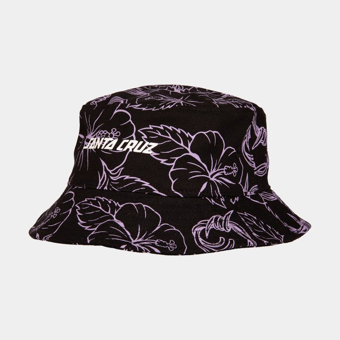 Santa Cruz Cabana Bucket Hat-Black/Lavender | Santa Cruz | Bucket hat - Northshore Newquay - Surf/Skate Shop