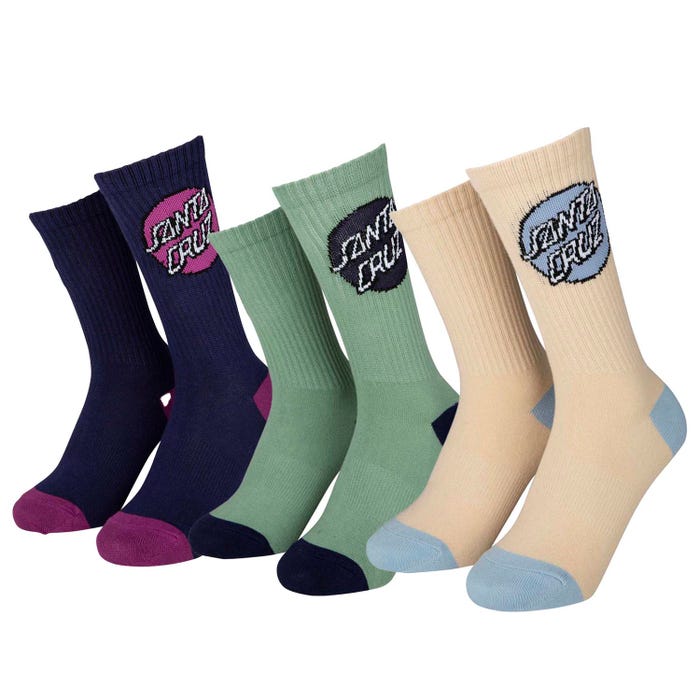 Santa Cruz Pop Dot Socks (3 Pack) | Santa Cruz |