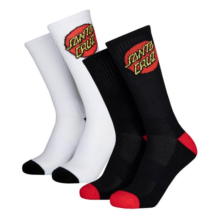 Santa Cruz Youth Classic Dot Sock(2 pack) | Santa Cruz | Sports socks - Northshore Newquay - Surf/Skate Shop