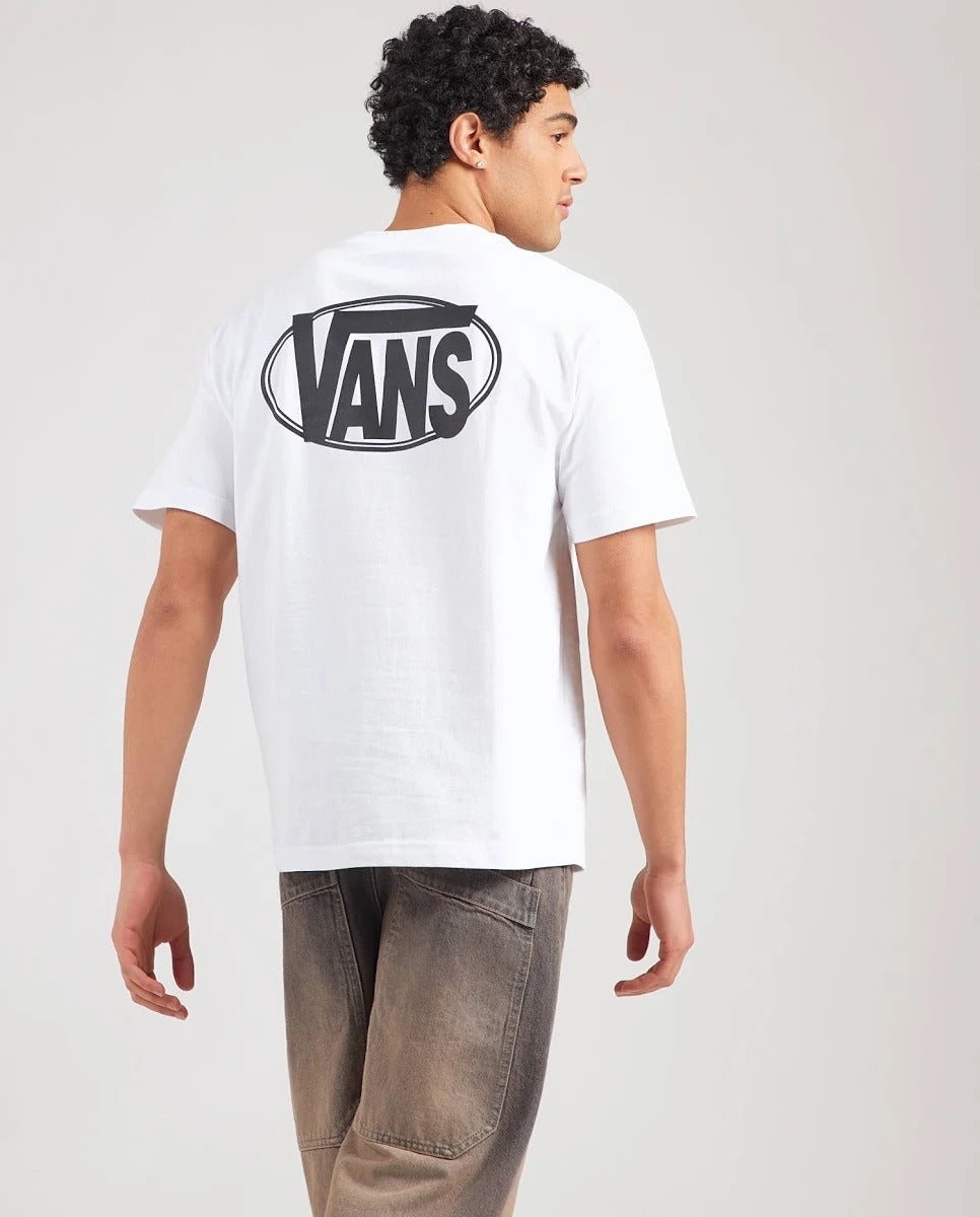 Vans OVAL LOGO LOOSE SS TEE - White | Vans | Mens T-Shirts - Northshore Newquay - Surf/Skate Shop