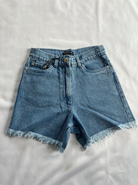 Women's Denim Shorts-Vintage wash | SRG Apparel |