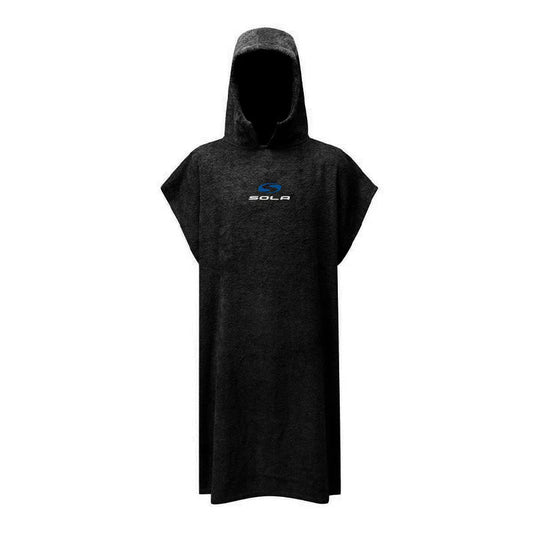 Sola Towelling Changing Poncho - Black | Sola | Changing Robe