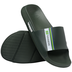 HAVAIANAS SLIDE BRASIL-Olive Green 45 46 | Havaianas | Sliders