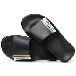 HAVAIANAS SLIDE BRASIL-Black Black EURO 47 48 | Havaianas | Sliders