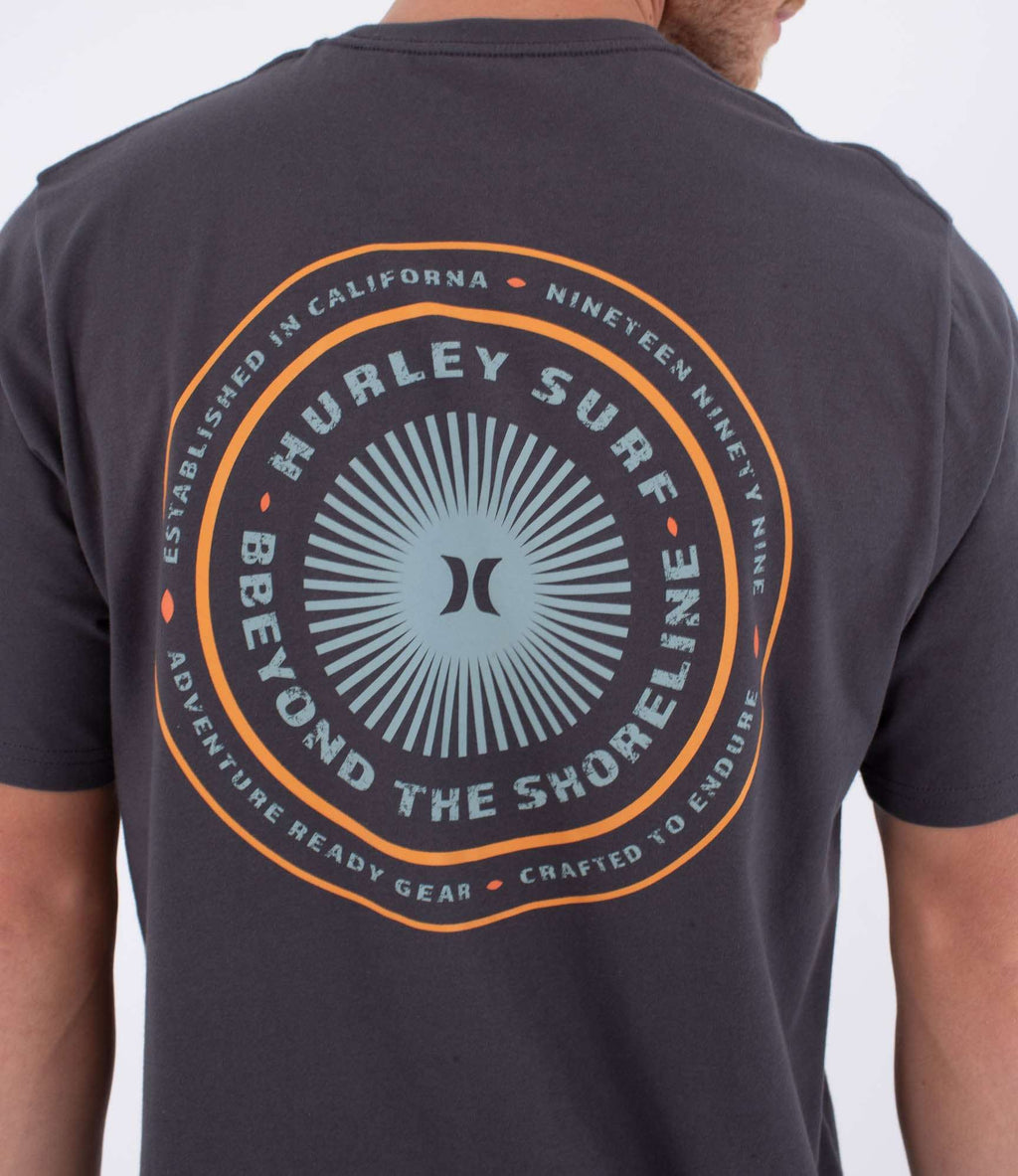 Hurley Pinheiros Printing Press T-Shirt-Dark Stone Grey | Hurley | - Northshore Newquay - Surf/Skate Shop