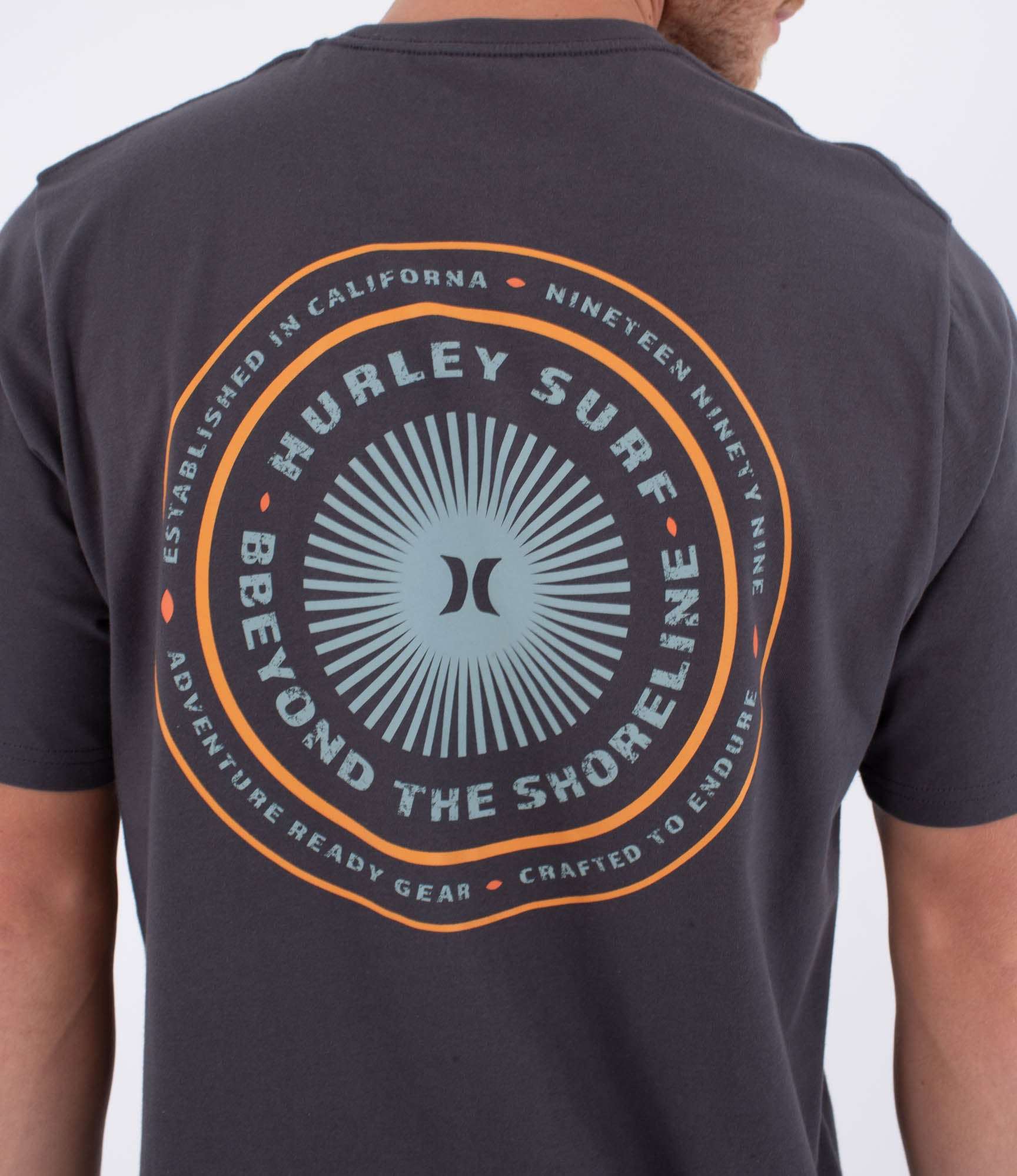 Hurley Pinheiros Printing Press T-Shirt-Dark Stone Grey | Hurley | - Northshore Newquay - Surf/Skate Shop