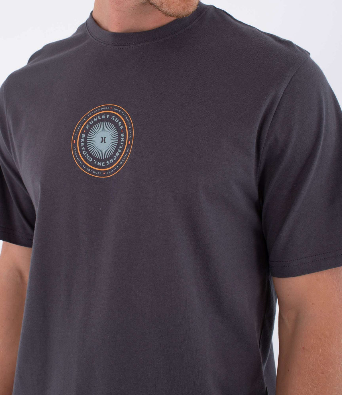 Hurley Pinheiros Printing Press T-Shirt-Dark Stone Grey | Hurley | - Northshore Newquay - Surf/Skate Shop