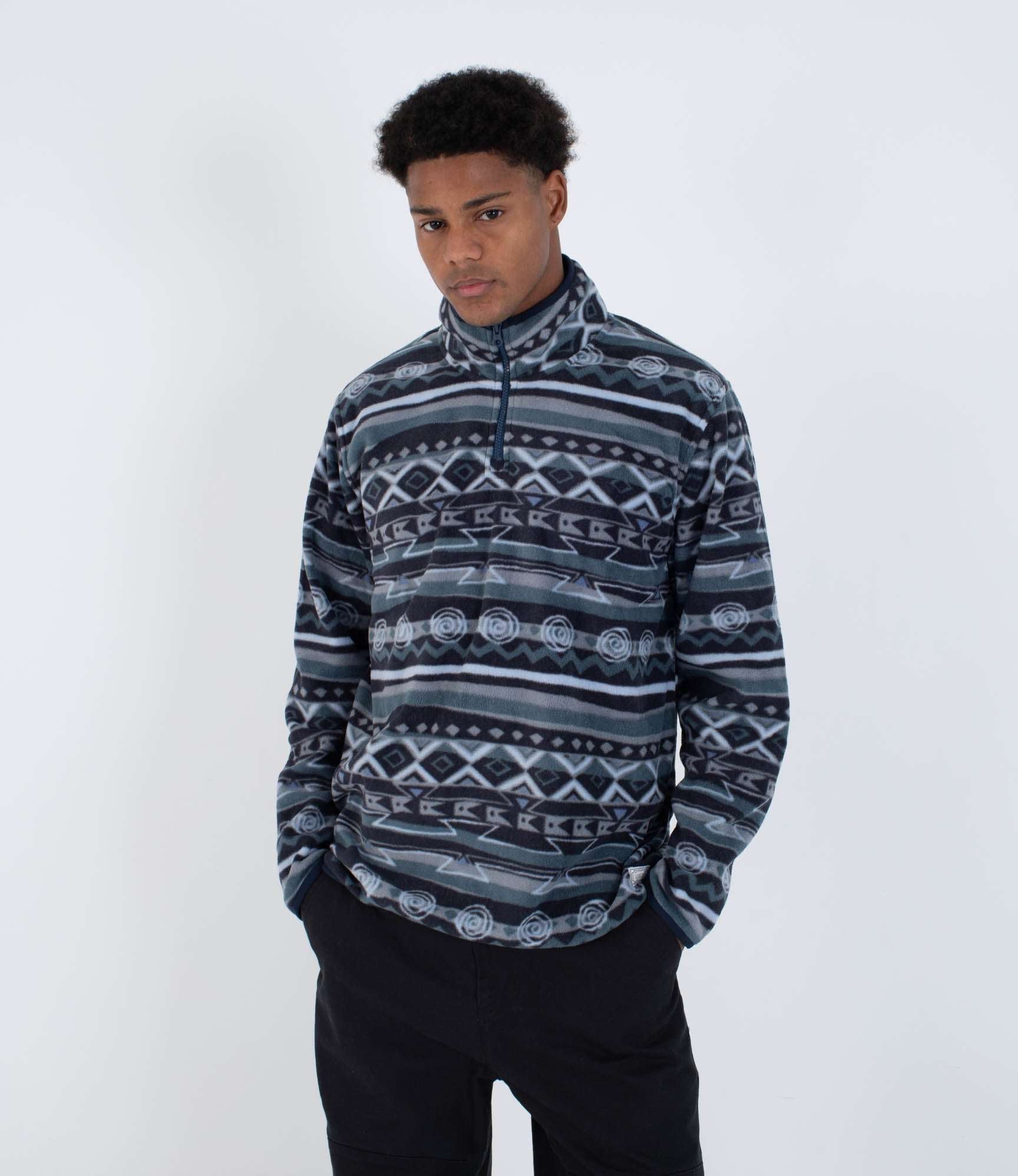 Hurley Mesa Windchill 1/4 Zip fleece-Night Force | Hurley | Fleece - Northshore Newquay - Surf/Skate